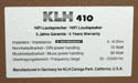 KLH Model 410 Speaker